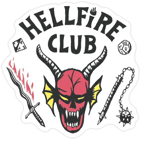 Hellfire D&D Club Die Cut Sticker