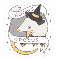 Hocus Opocus Opossum Die Cut Sticker