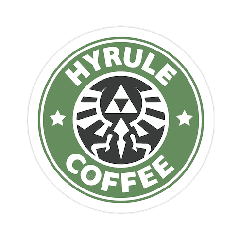 Hyrule Coffee Die Cut Sticker