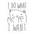I Do What I Want Cat Die Cut Sticker