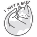 I Just A Baby Kitten Die Cut Sticker