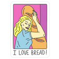 I Love Bread Die Cut Sticker