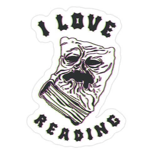 I Love Reading (The Necronomicon) Die Cut Sticker