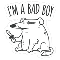 I'm A Bad Boy Die Cut Sticker