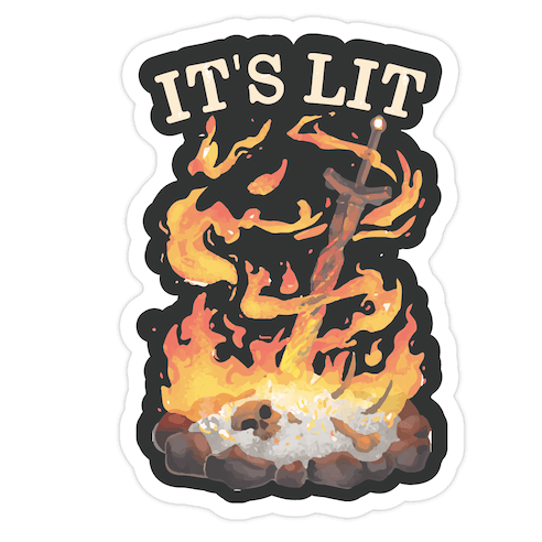 It's Lit Bonfire Die Cut Sticker