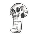 Just Another Fine Day Skull Die Cut Sticker