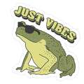 Just Vibes Frog Die Cut Sticker