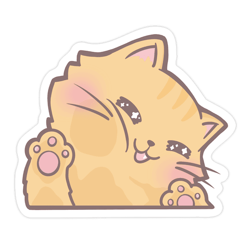 Kawaii Squish Cat Die Cut Sticker