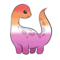 Lesbian-Dino Die Cut Sticker