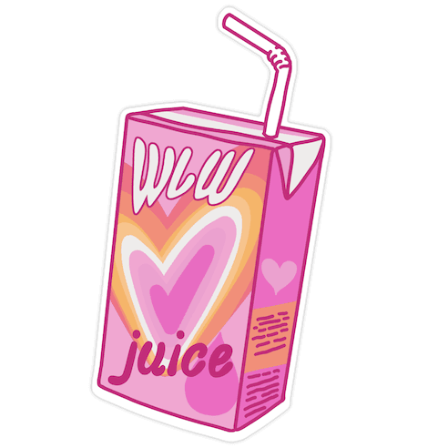 Lesbian Juice Juice Box Die Cut Sticker