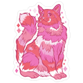 Lesbian Pride Cat Die Cut Sticker