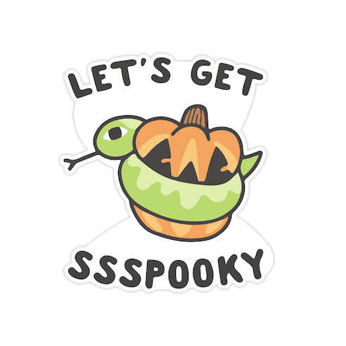 Let's Get Ssspooky Die Cut Sticker