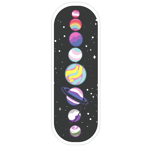 LGBTQ+ Planets Die Cut Sticker