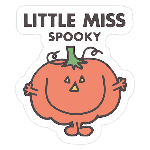 Little Miss Spooky Halloween Pumpkin Die Cut Sticker