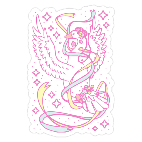 Magical Girl Goose Die Cut Sticker