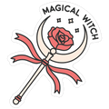 Magical Witch Wand Die Cut Sticker