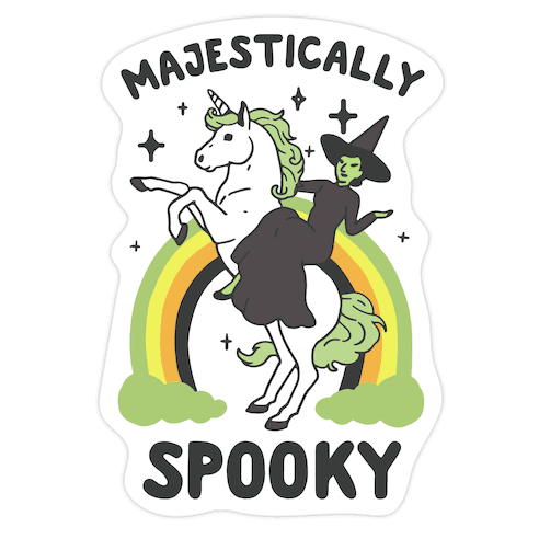 Majestically Spooky Die Cut Sticker