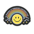 Making It Through Another Day Smiley Face Die Cut Sticker