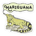 Mariguana Marijuana Iguana Die Cut Sticker