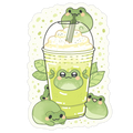Matcha Froggyccino Die Cut Sticker