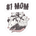 #1 Mom Opossum Die Cut Sticker
