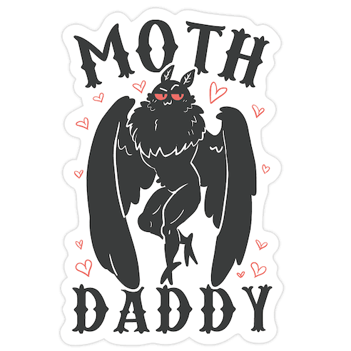 Moth Daddy Die Cut Sticker