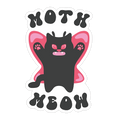 Moth Meow Die Cut Sticker