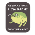 My Tummy Hurts & I'm Mad At The Government Die Cut Sticker