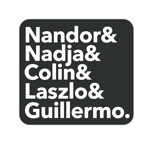 Nandor & Nadja & Laszlo & Colin & Guillermo Die Cut Sticker