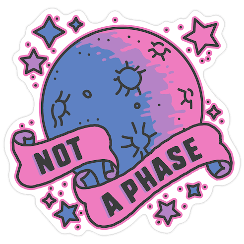 Not a Phase Bi Moon Die Cut Sticker