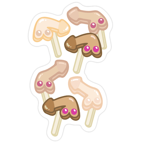 NSFW Gum ball Penis Popsicles Die Cut Sticker