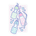 NSFW Pastel Penis Ramune Soda Bottles Die Cut Sticker