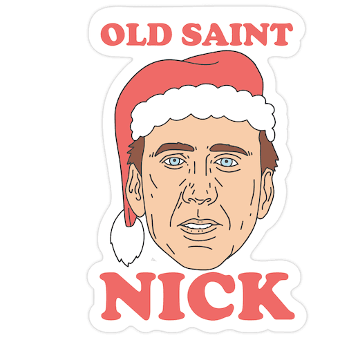 Old Saint Nick Die Cut Sticker