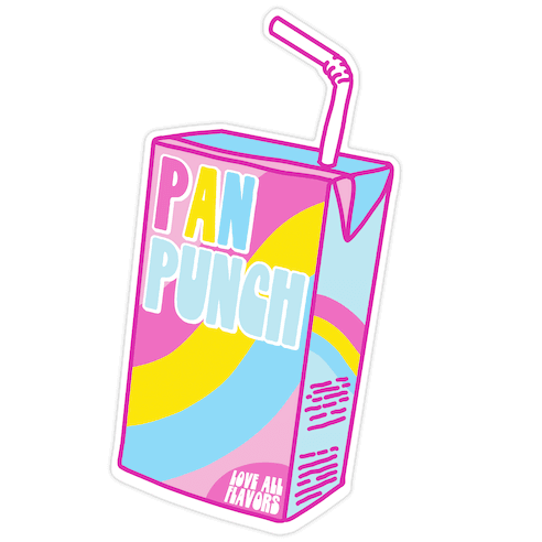 Pan Punch Juice Box Die Cut Sticker