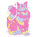 Pansexual Pride Cat Die Cut Sticker