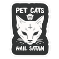 Pet Cats Hail Satan Sphynx Die Cut Sticker