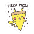 Pizza Pizza Pikachu Parody Die Cut Sticker