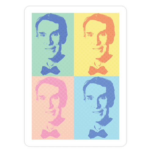 Pop Art Bill Nye Die Cut Sticker