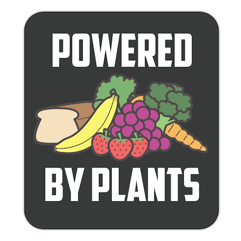 Powered By Plants Die Cut Sticker