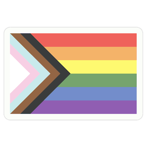 Progress Pride Flag Die Cut Sticker