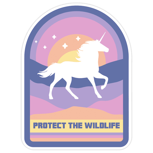 Protect The Wildlife (Unicorn) Die Cut Sticker