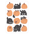 Pumpkin Cats Die Cut Sticker