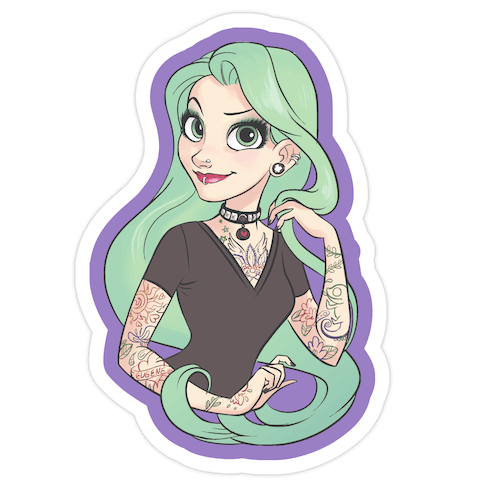 Punk Rapunzel Die Cut Sticker