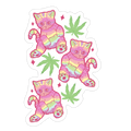 Rainbow Weed Kitty Die Cut Sticker