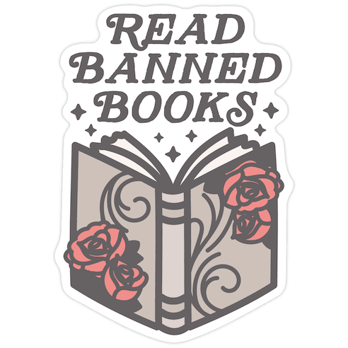Read Banned Books Die Cut Sticker