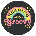 Reading is Groovy Die Cut Sticker