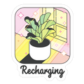 Recharging Plant Die Cut Sticker
