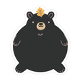 Round Bears Die Cut Sticker
