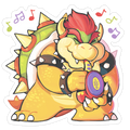 Sax-a-boom bowser Die Cut Sticker