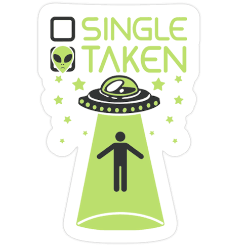 Single, Taken (UFO) Die Cut Sticker